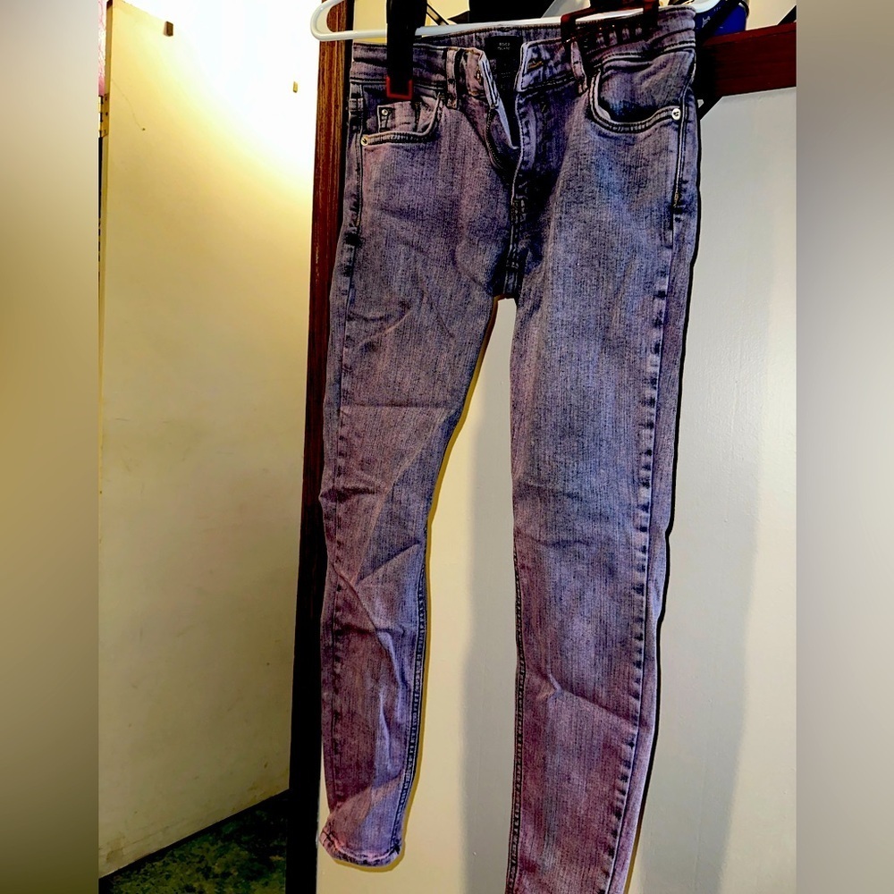 River Island Acid Wash Light Purple Skinny Jeans